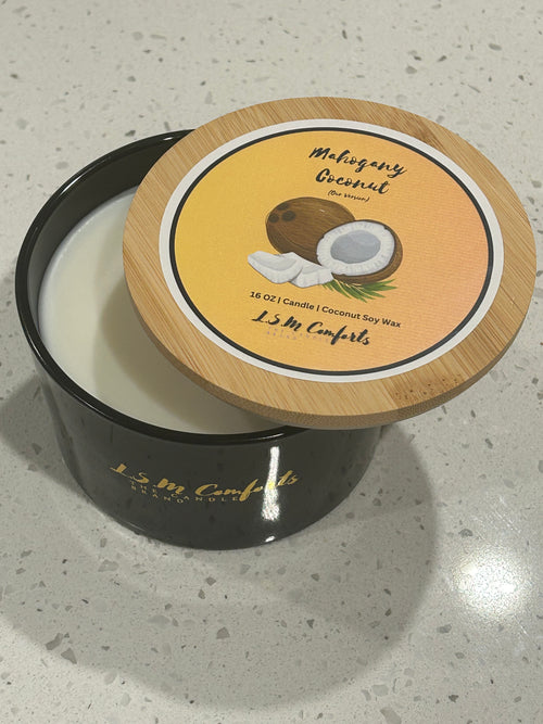 Mahogany Coconut Scented Candle